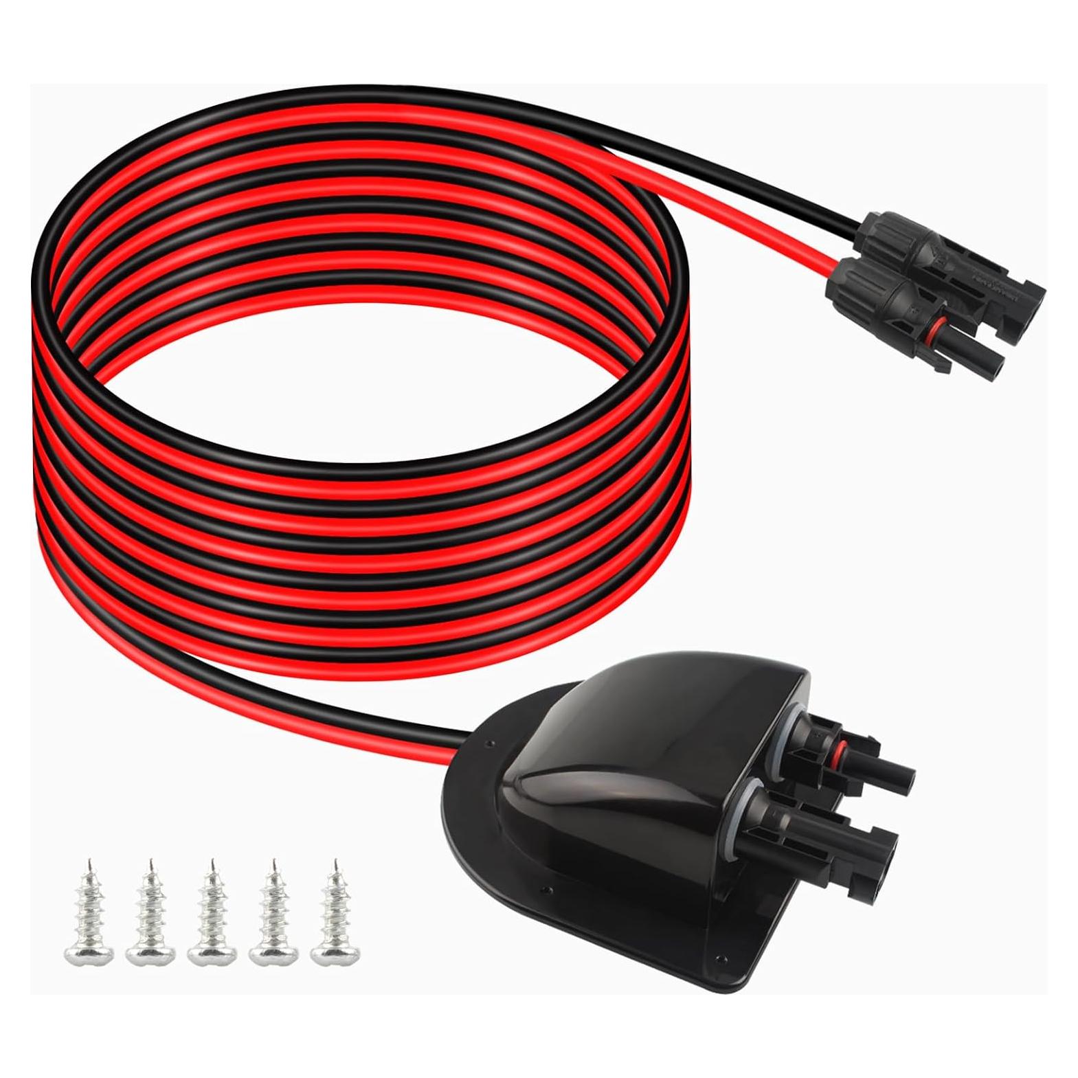 Entrada de Cable Solar Kbaoele 10FT 10AWG IP68 Impermeable