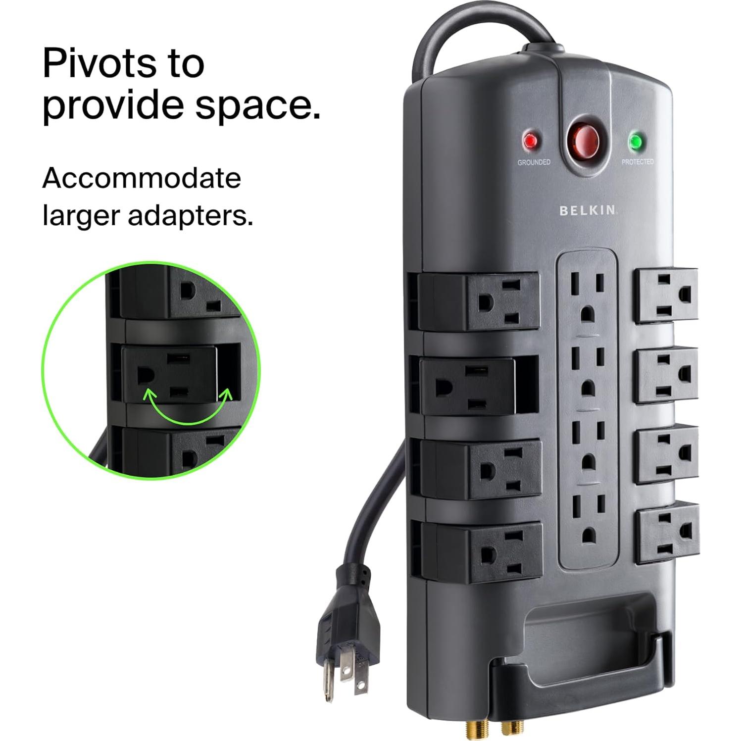 Protector de Sobretensión Belkin 12 Salidas 4320 Julios 2.4m