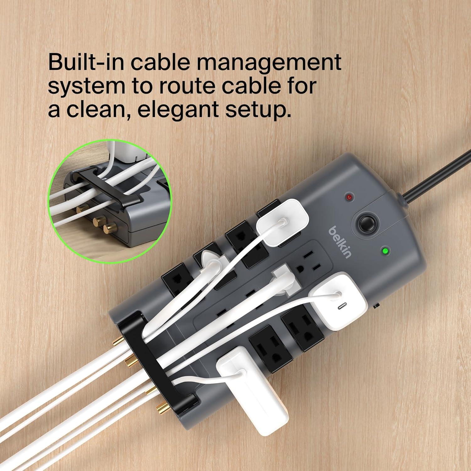 Protector de Sobretensión Belkin 12 Salidas 4320 Julios 2.4m