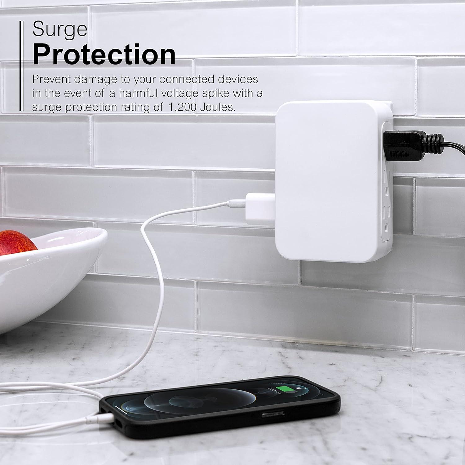 Protector Sobretensiones GE 6 Salidas Acceso Lateral 1200 Julios