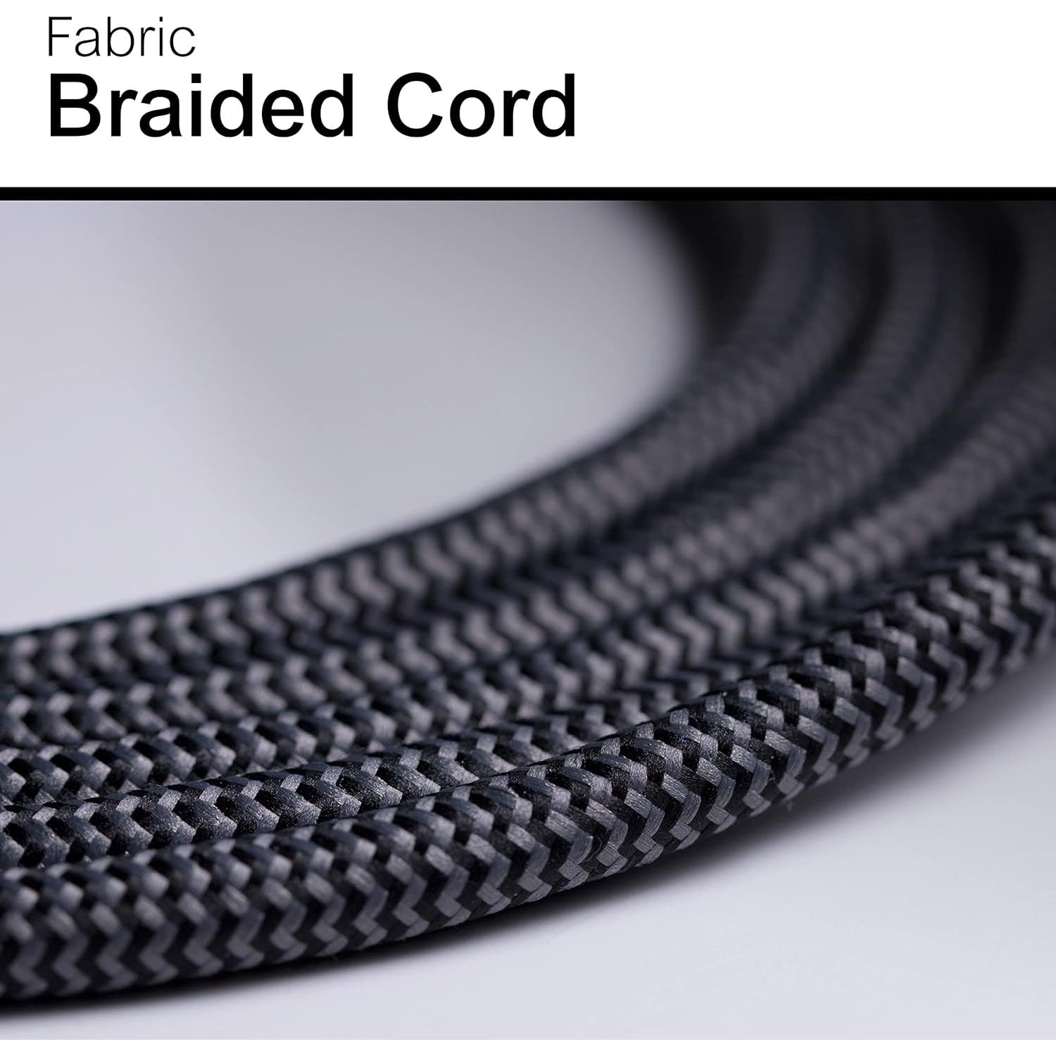 Regleta GE de 3 Salidas con Cable Trenzado de 15.24 cm Negro