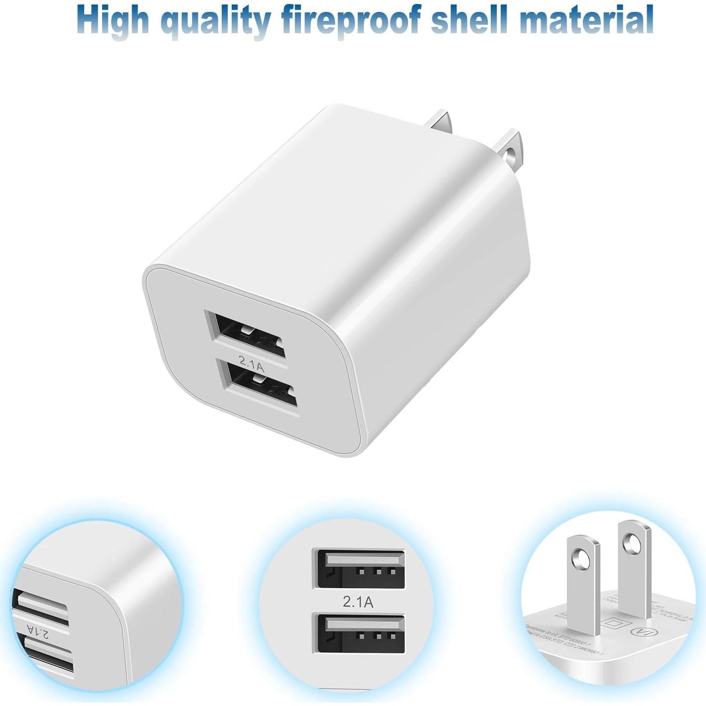 Cargador de Pared USB 2Pack Shenzhen ZYH-J45 2.1A Blanco