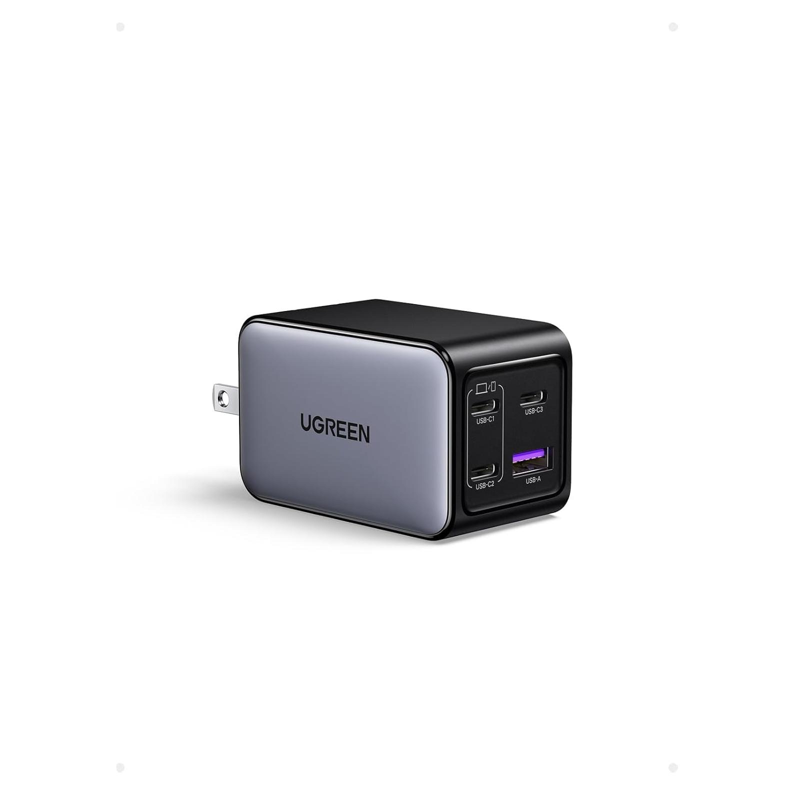 Cargador USB C UGREEN 65W 4 Puertos GaN Carga Rápida
