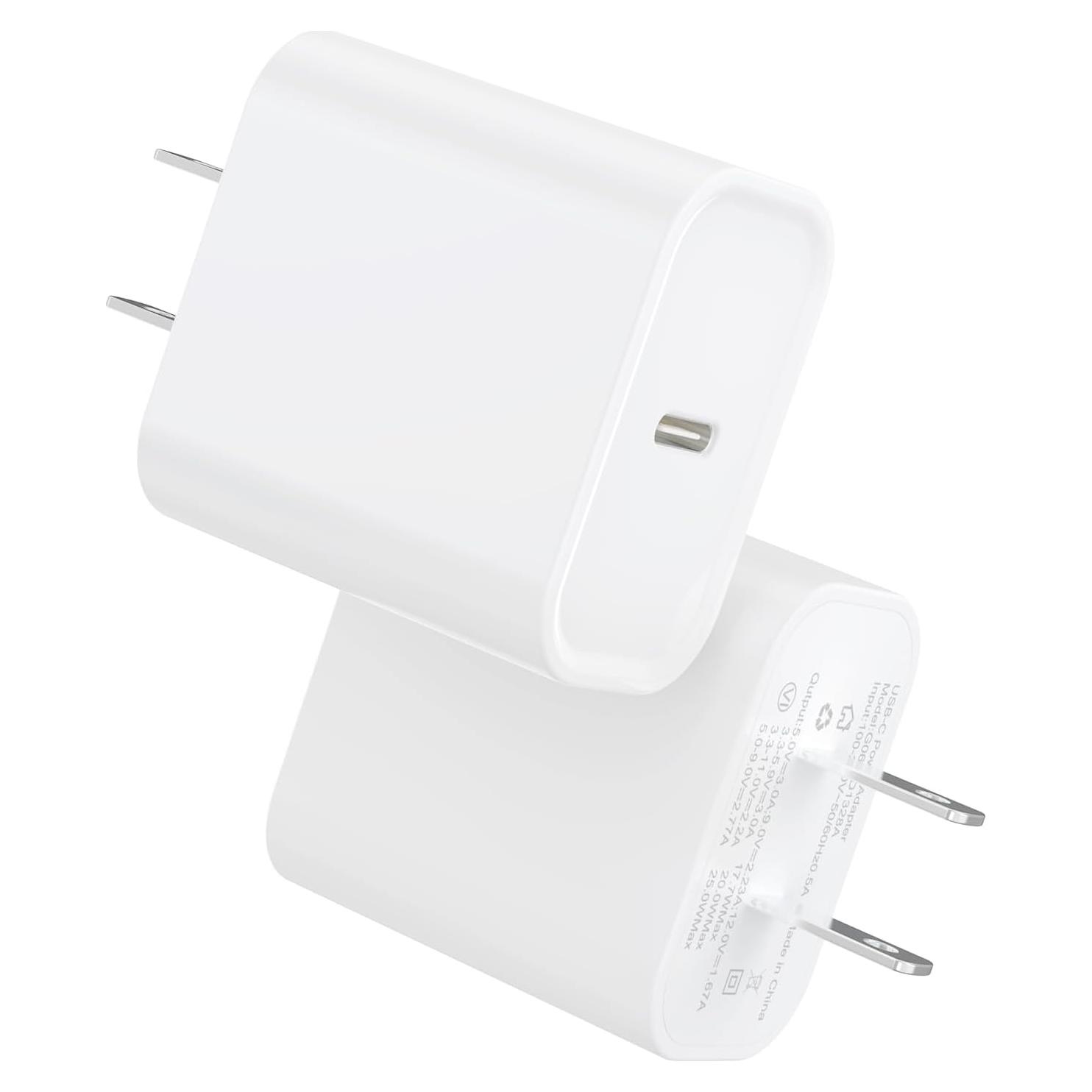 Cargador USB-C 20W iGENJUN 2 Pack Carga Rápida iPhone 15