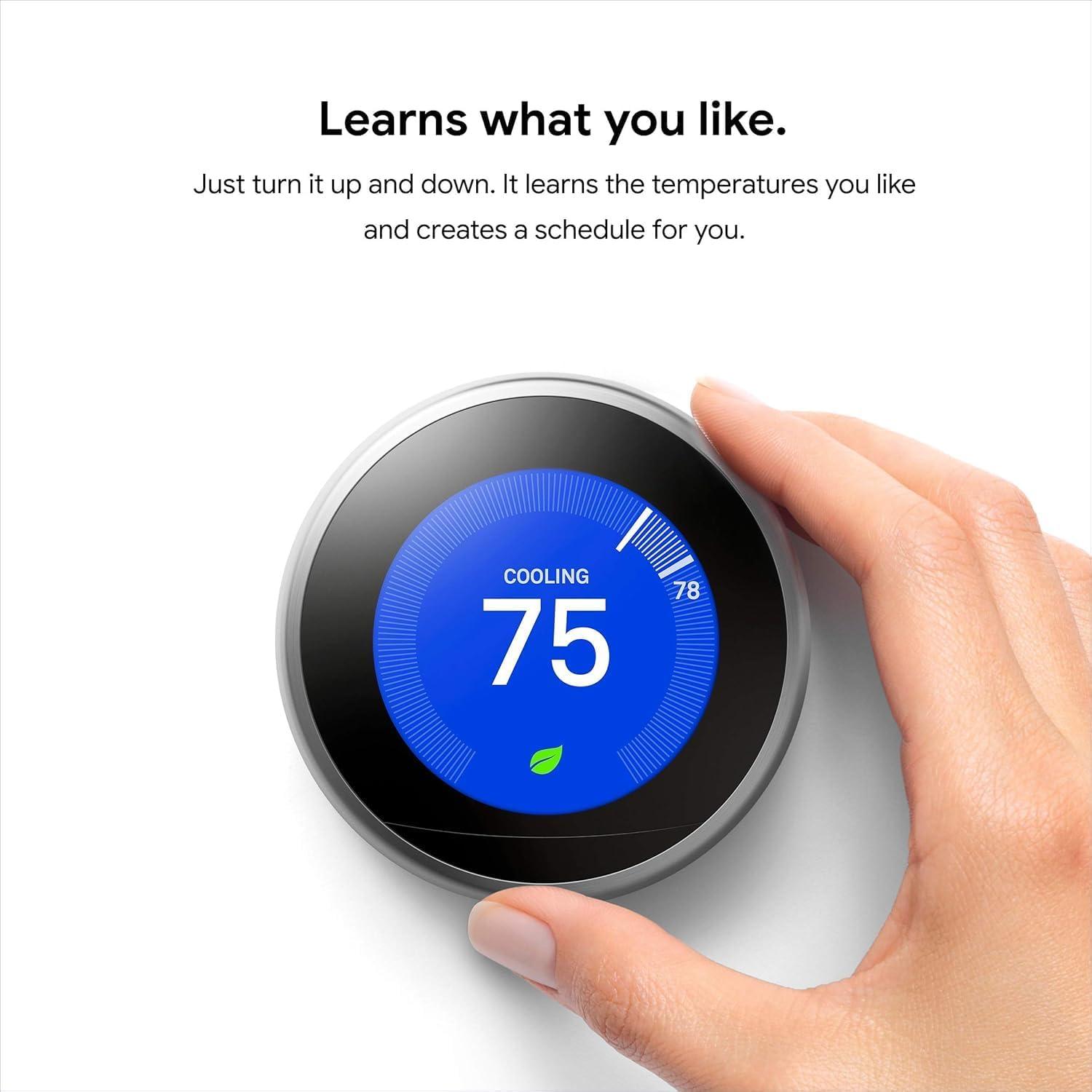 Termostato Inteligente Google Nest Aprendiz 3ra Gen Blanco