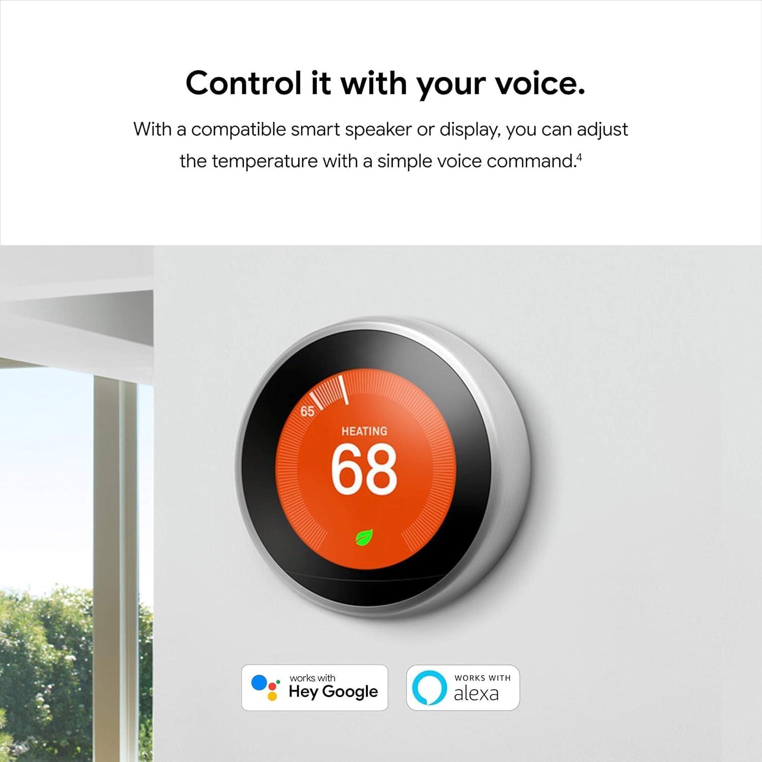 Termostato Inteligente Google Nest Aprendiz 3ra Gen Blanco