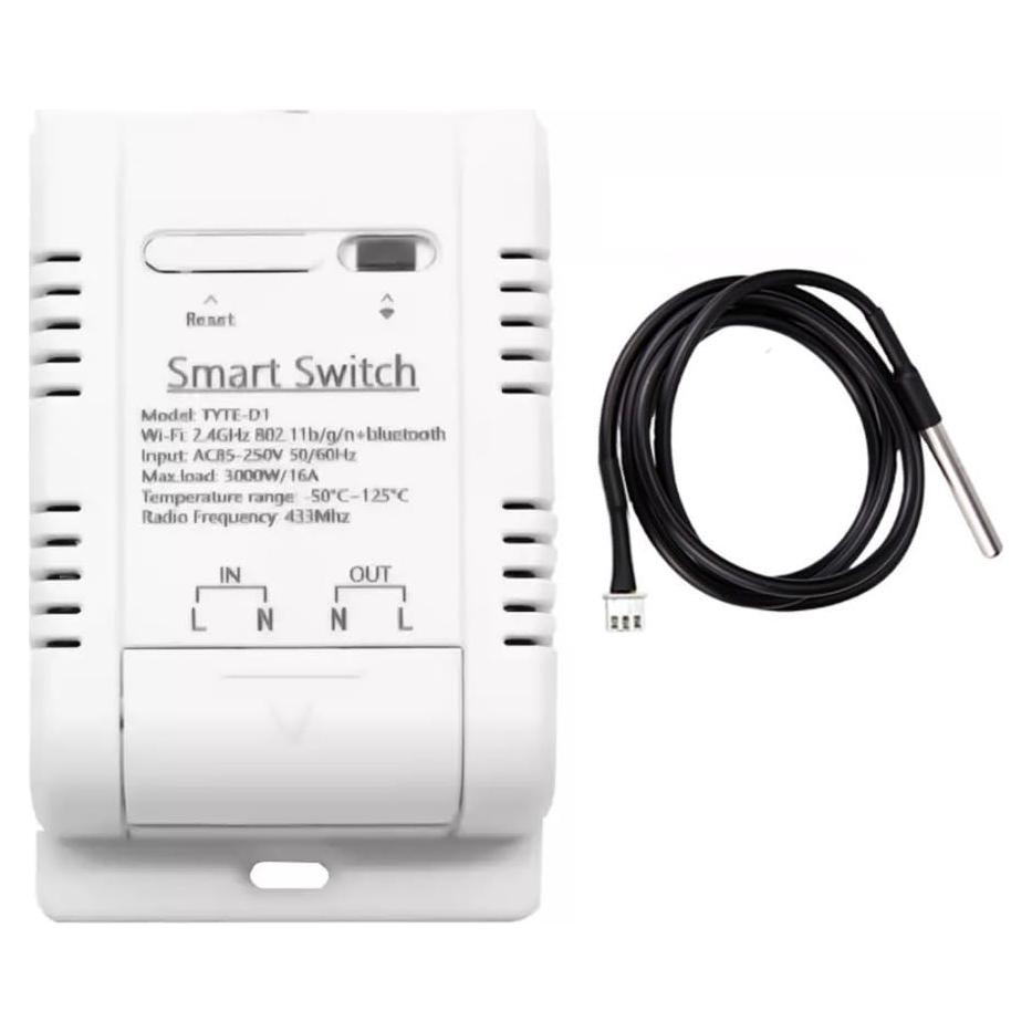 Interruptor Inteligente WiFi 16A MHCOZY con Sensor de Temperatura