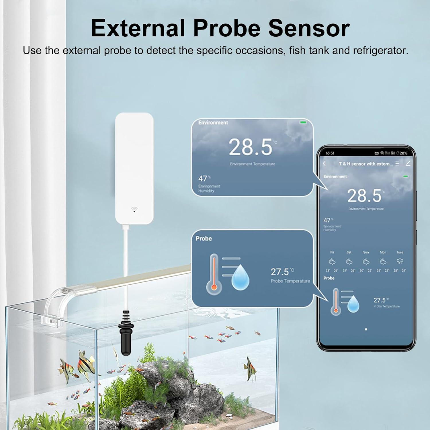 Termómetro Higrómetro Inteligente PHOVOLT con Sonda Externa