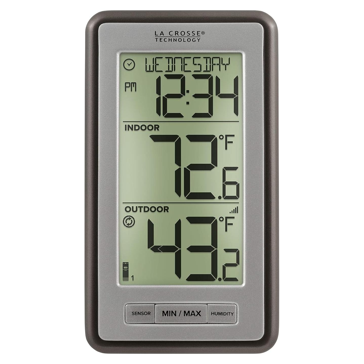 Termómetro Digital Inalámbrico La Crosse WS-9160UV3 - Interior y Exterior