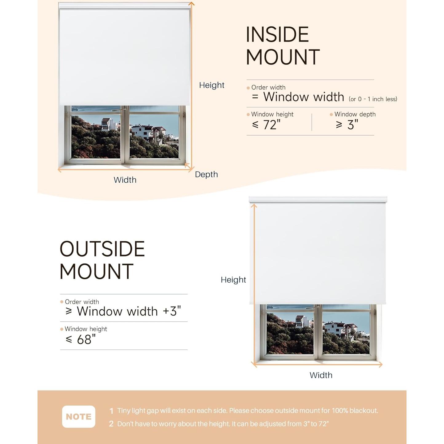 Persianas Enrollables Motorizadas JaeJaes 50.8x182.9cm Blancas