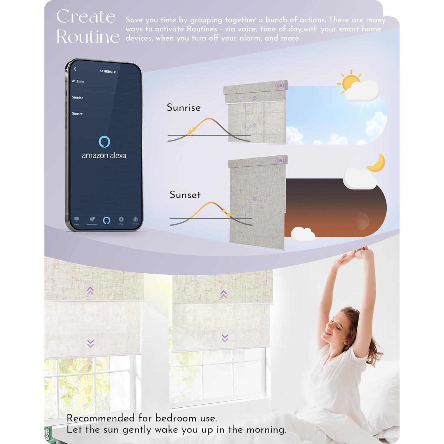 Persianas Duales Motorizadas Graywind Lino Beige 120x99cm