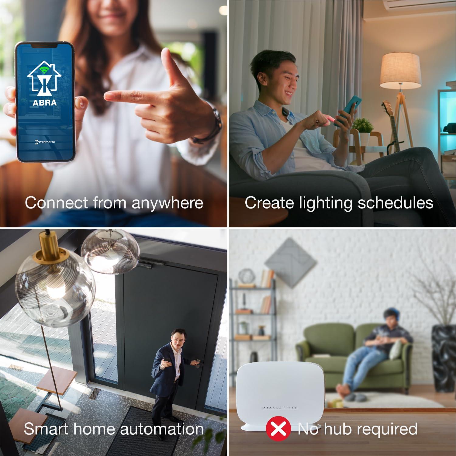 Interruptor Inteligente Wi-Fi Intermatic SH-ABIWS1 - Compatible con Alexa y Google Home