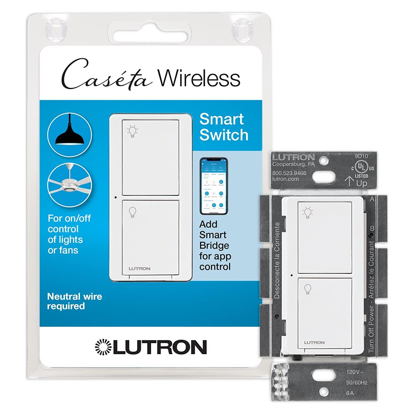 Interruptor de Luz Inteligente Lutron Caseta Blanco 6A