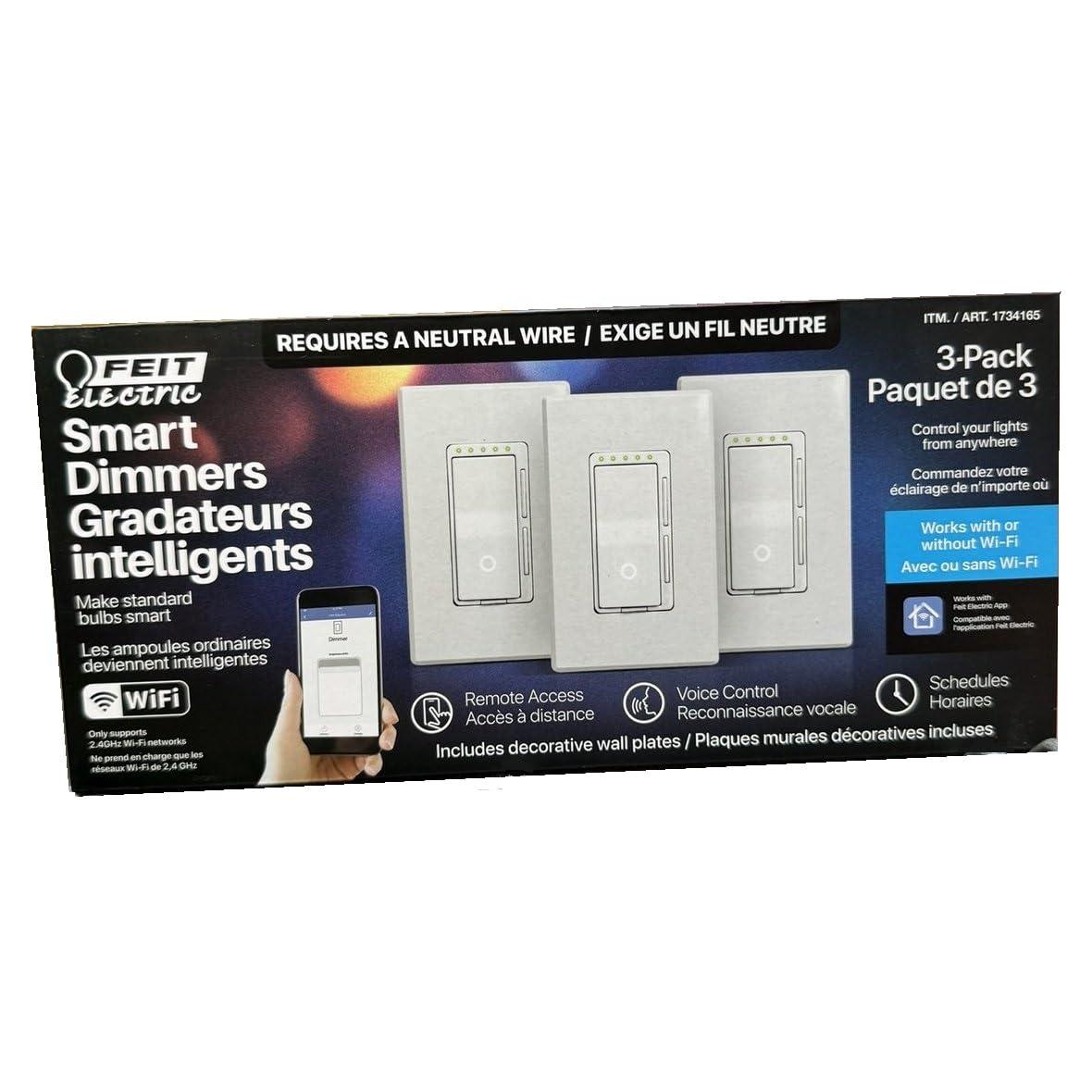 Interruptor Regulable Inteligente Wi-Fi Feit Electric - 3 Piezas