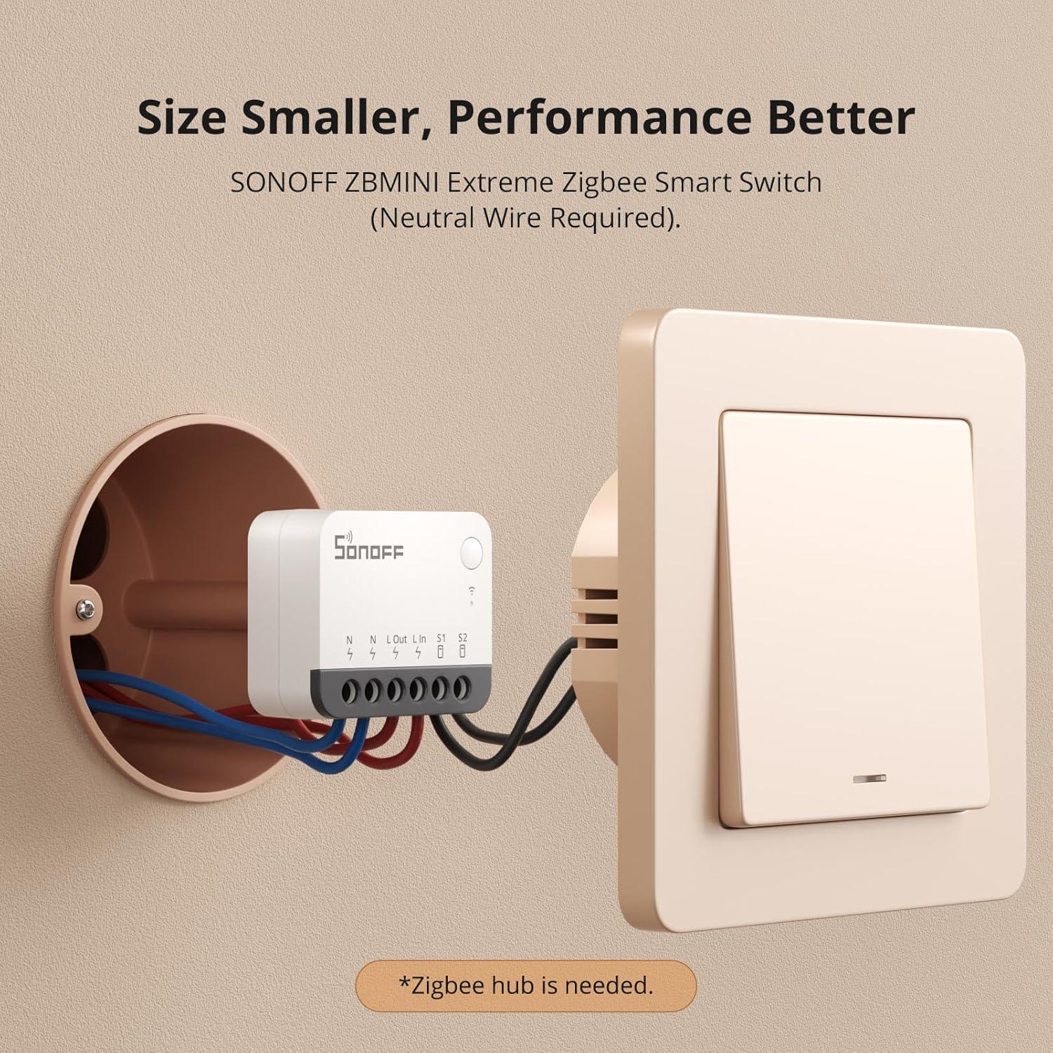 Interruptor Inteligente ZigBee SONOFF ZBMINIR2 Control Voz