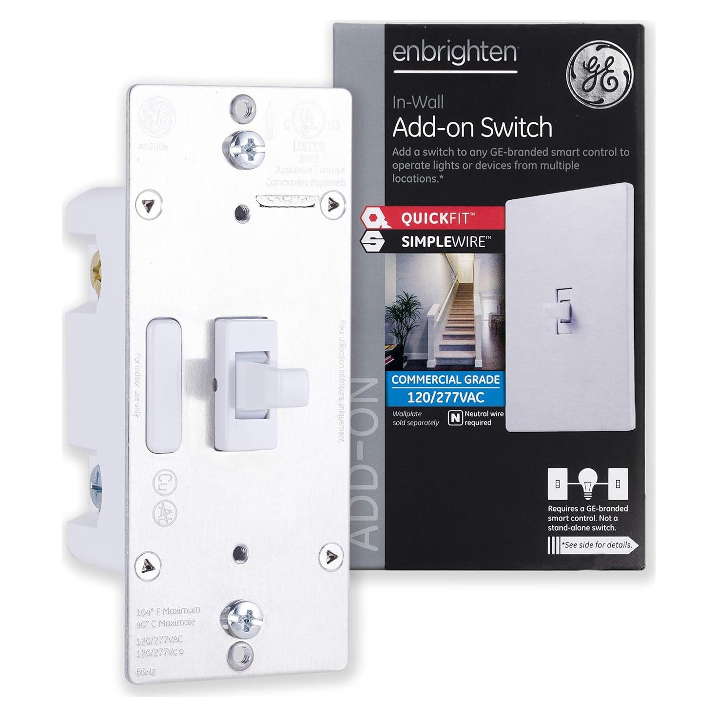 Interruptor Adicional Enbrighten Blanco Z-Wave/Zigbee 46200