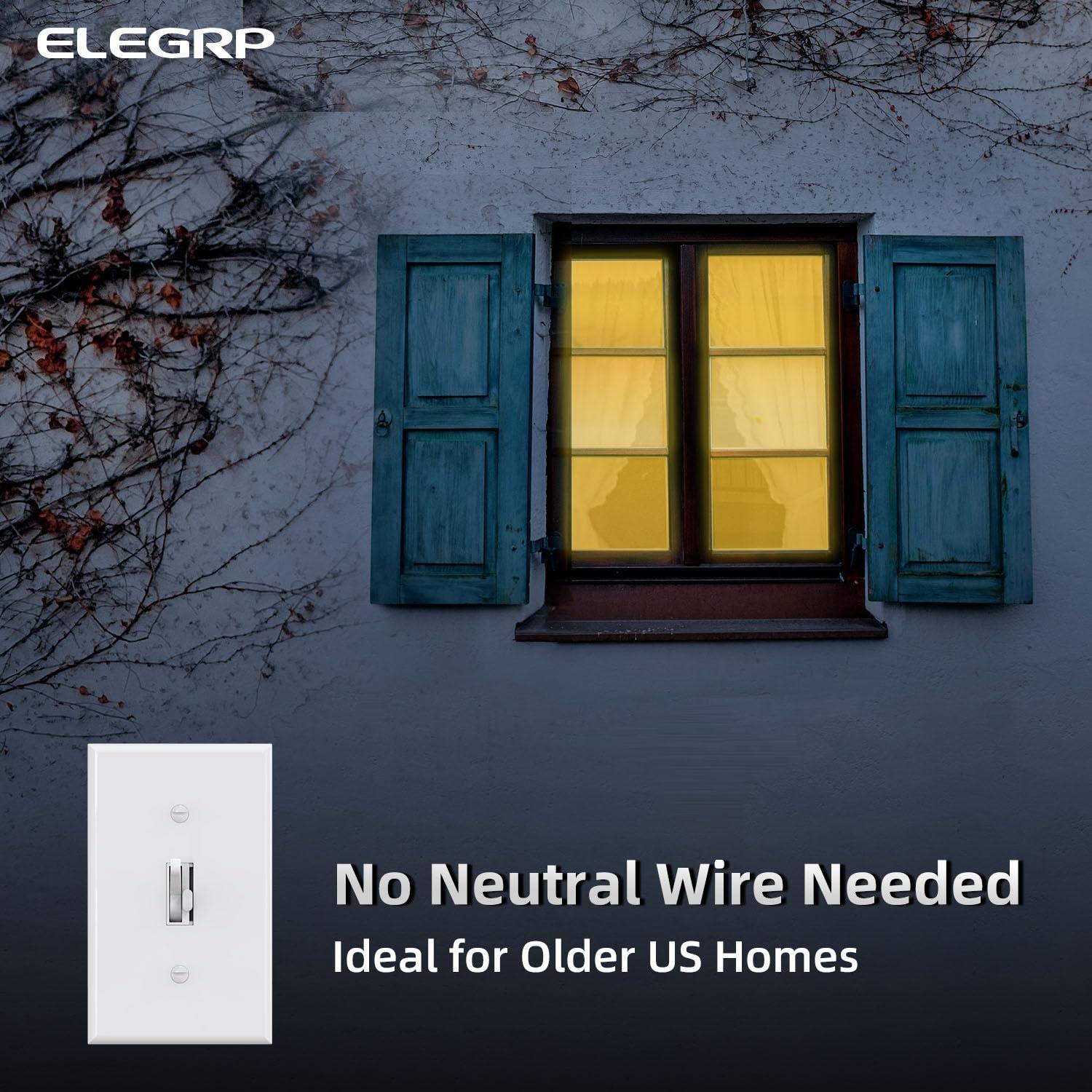 Interruptor de Atenuador Digital ELEGRP 2 Unidades Blanco