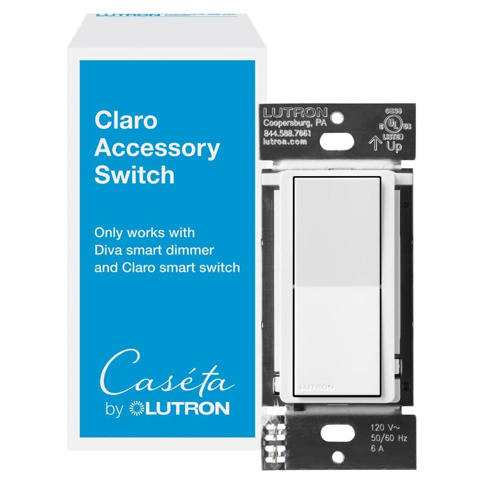 Interruptor Accesorio Inteligente Lutron Claro DVRF-AS-WH Blanco