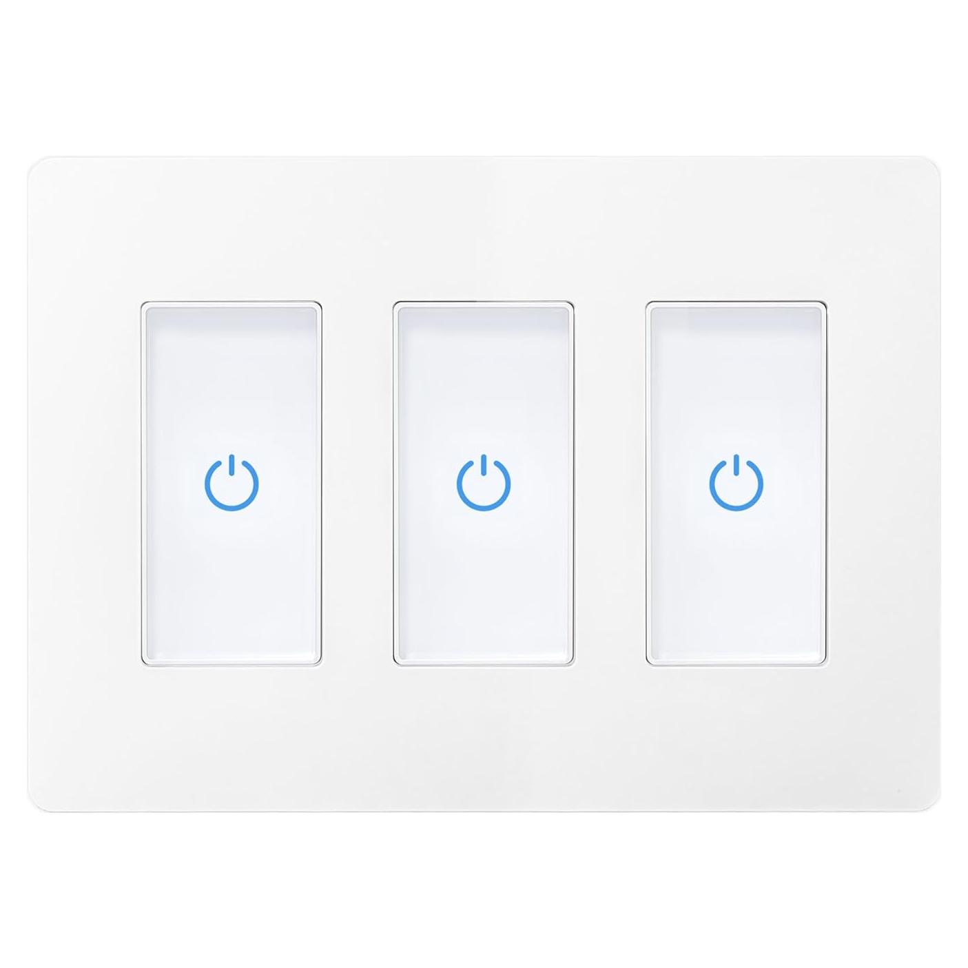 Interruptor Inteligente Milfra Touch 3 Gang WiFi Blanco