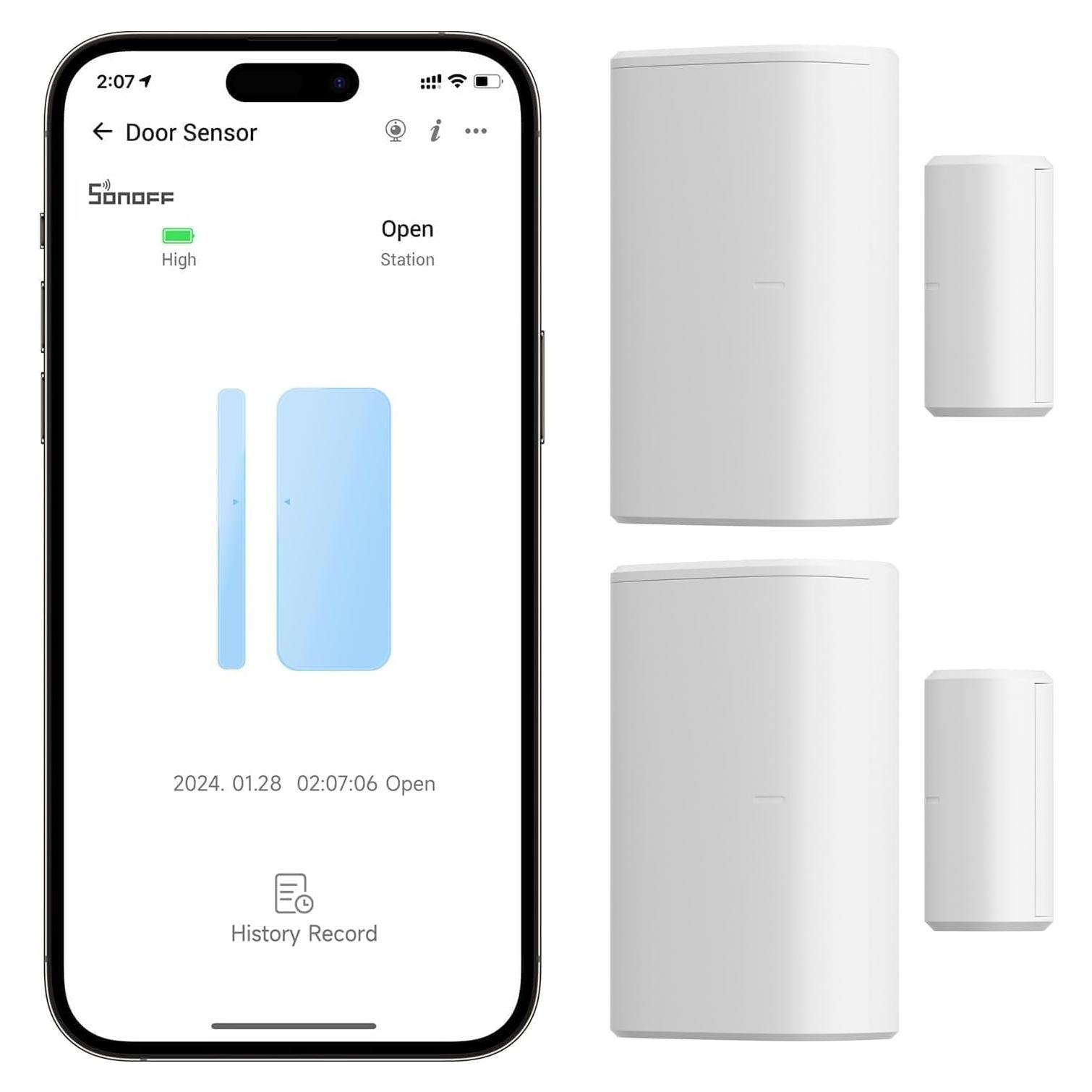 Sensor de Puerta y Ventana SONOFF SNZB-04P Zigbee 3.0 2Pack