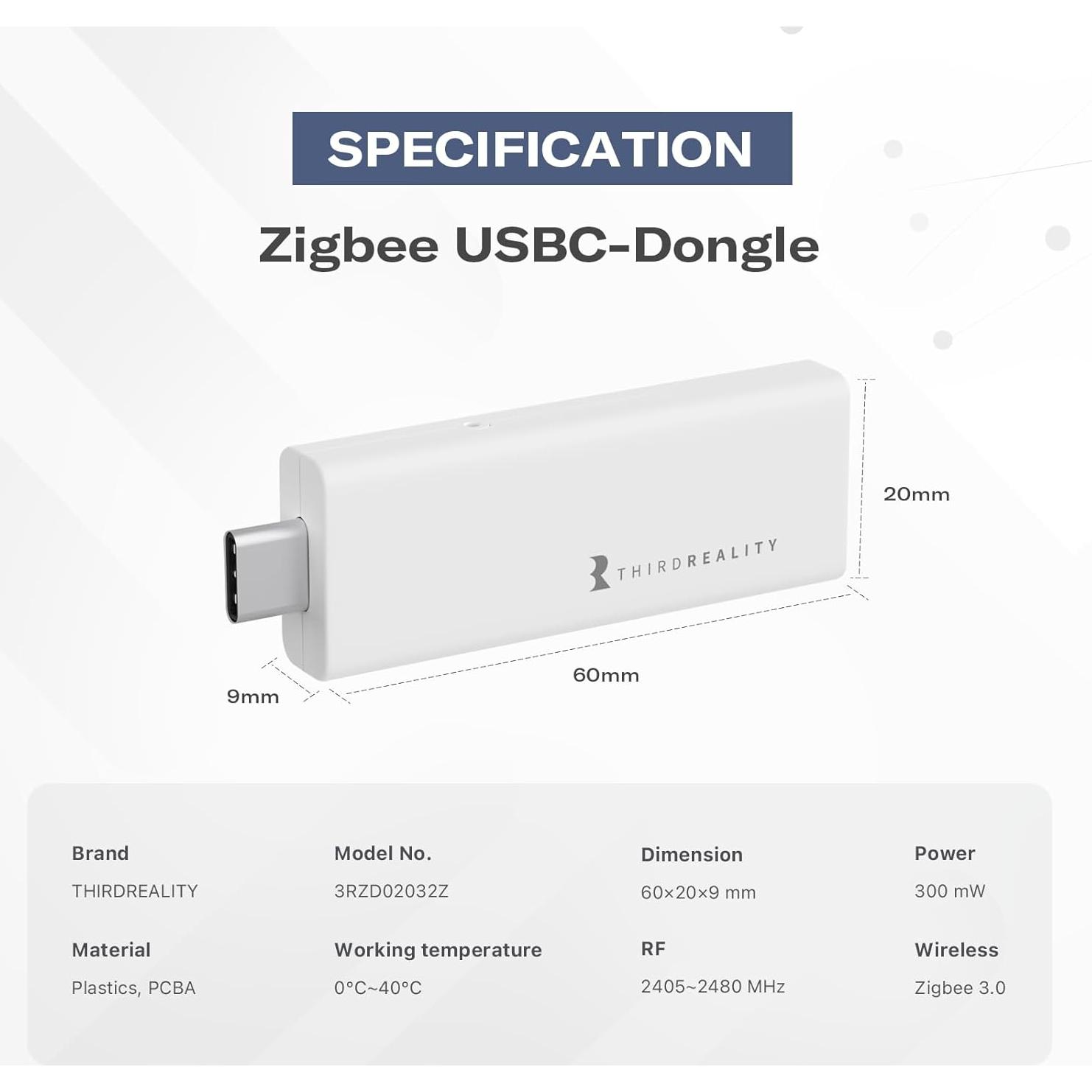 Dongle USB Zigbee 3.0 THIRDREALITY Universal USB-C