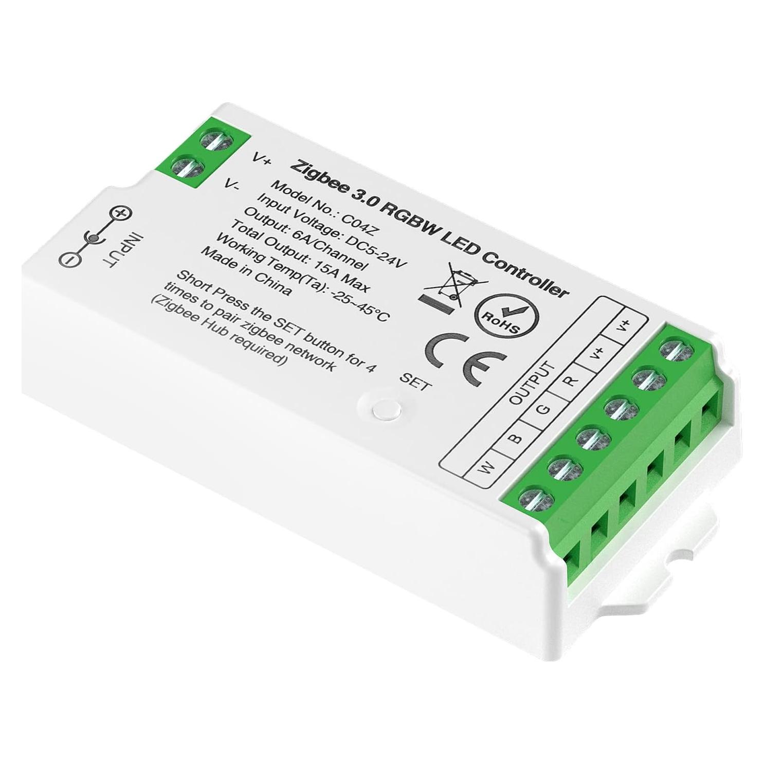 Controlador LED Zigbee RGBW BTF-LIGHTING C04Z 15A 5pin