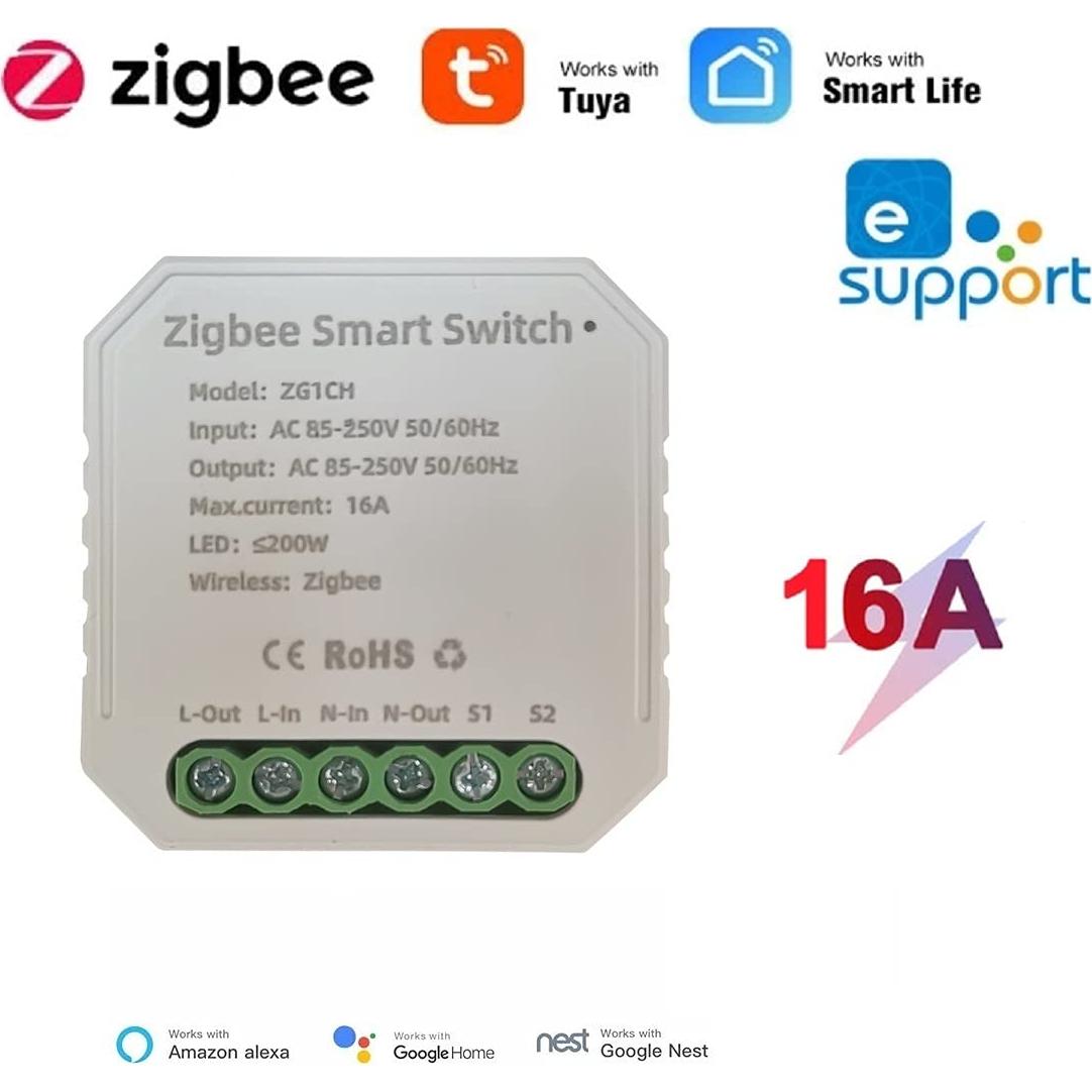 Interruptor Inteligente Zigbee MHCOZY 16A Control por Voz