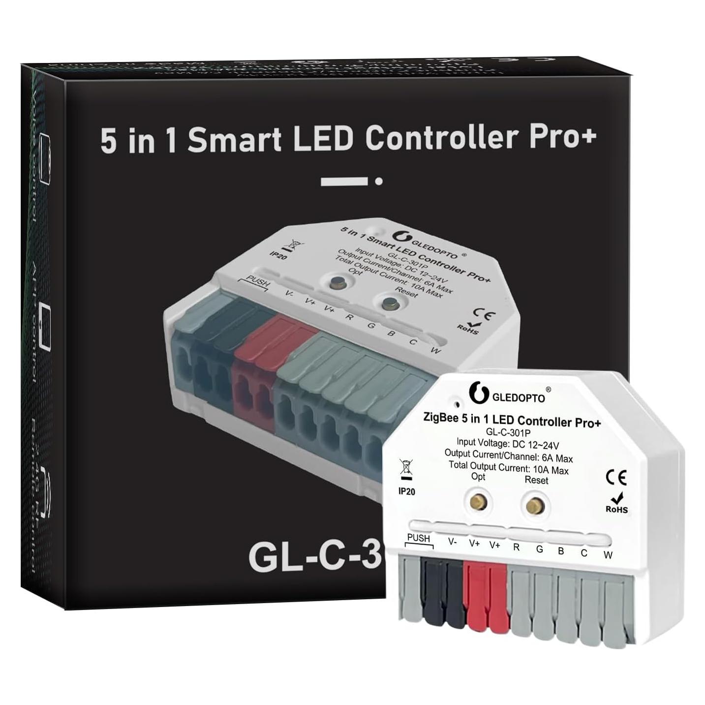 Controlador LED ZigBee GLEDOPTO Pro Mini 12-24V 5 Modos