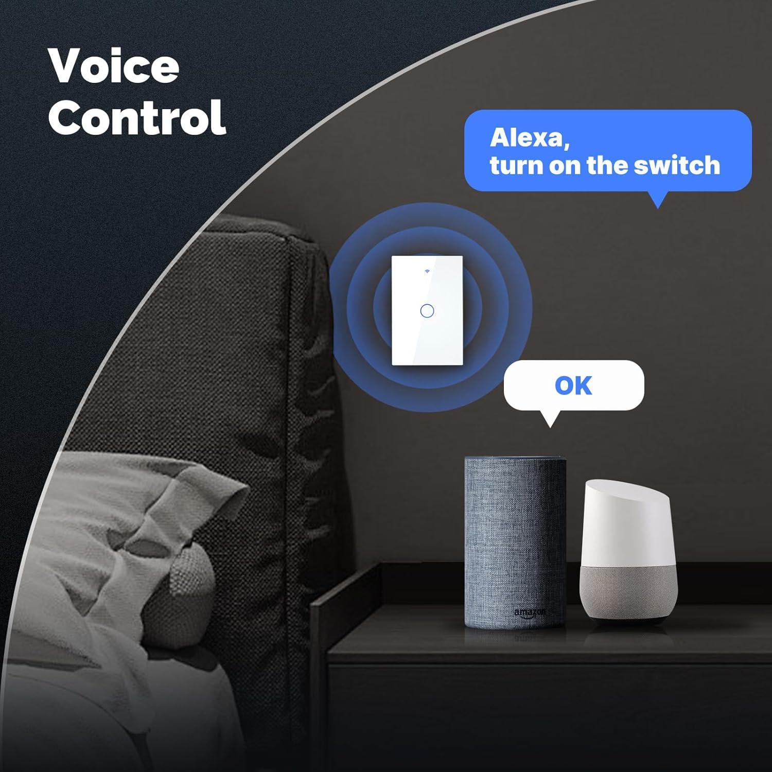 Interruptor Inteligente Zigbee MOES 2 Gang Blanco con Relé