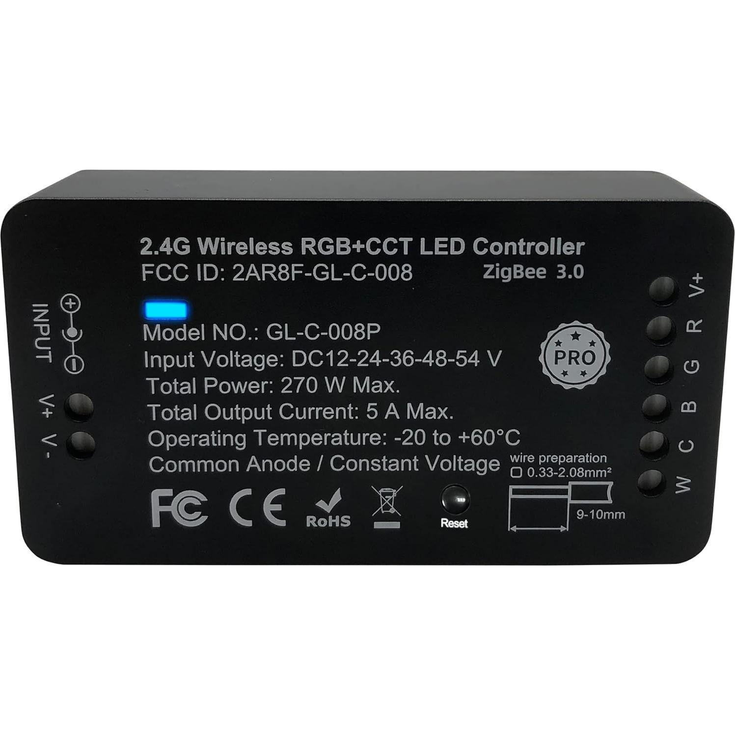 Controlador LED Zigbee 3.0 GIDEALED con fuente 24V 3A