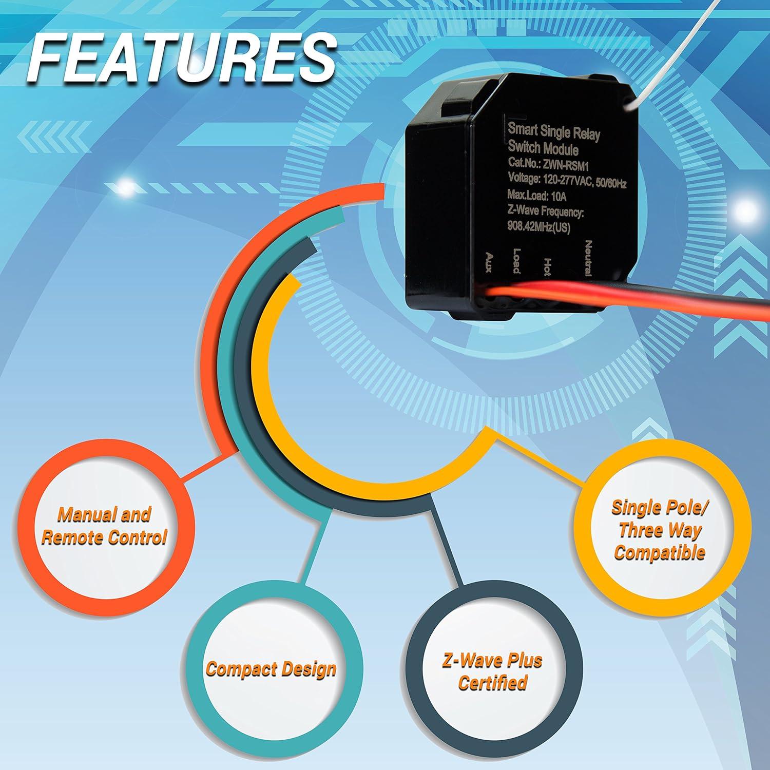 Interruptor Inteligente Z-Wave Enerlites ZWN-RSM1-PLUS 10A