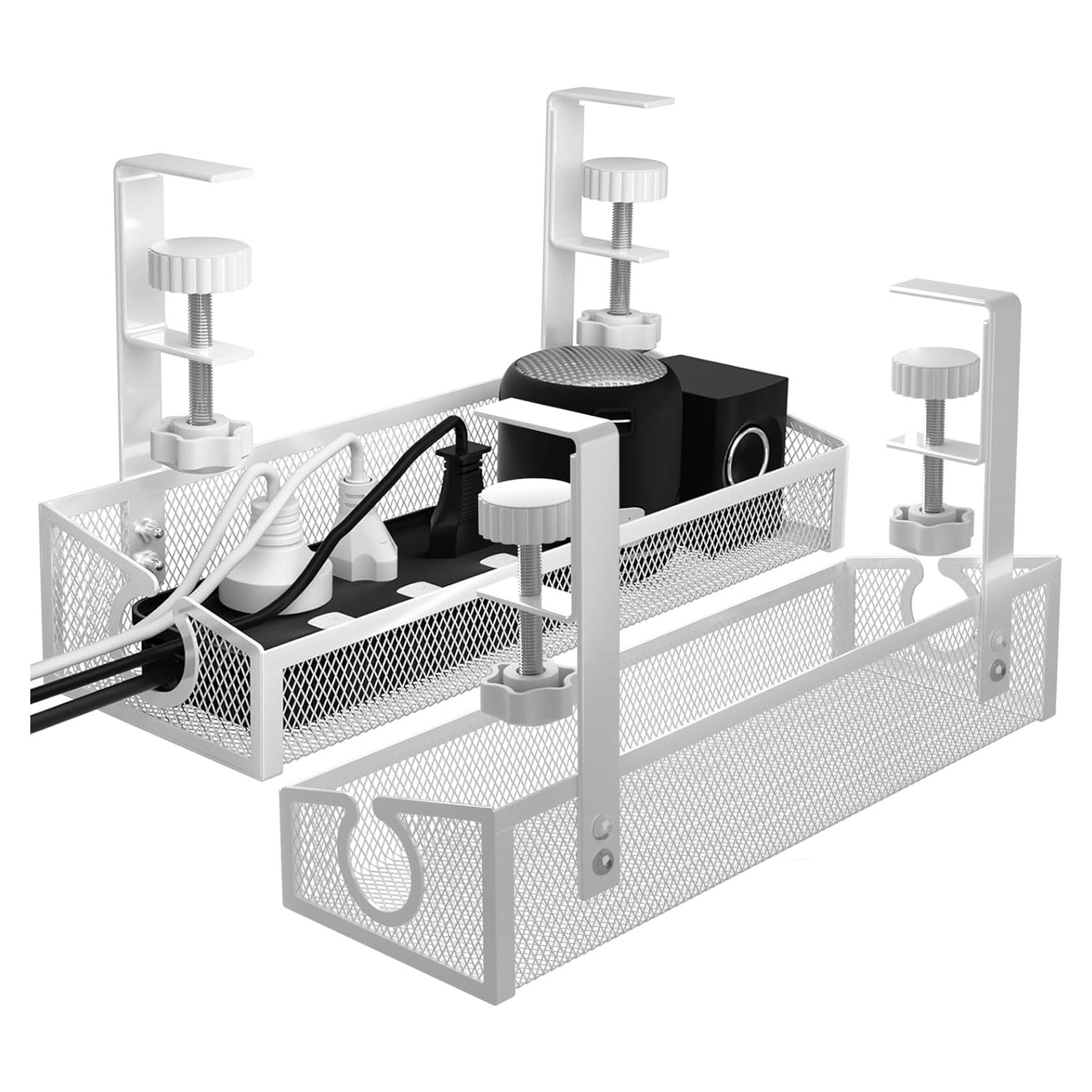 Bandeja de gestión de cables Kaiferty 2 paquetes blanca