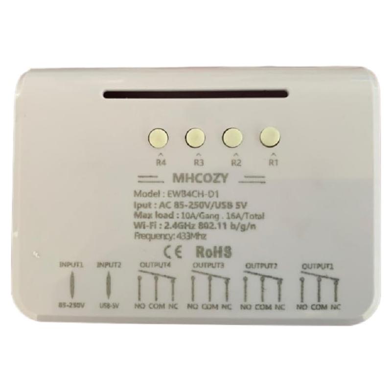 Interruptor de Relé Inteligente WiFi 4 Canales eWelink 120V