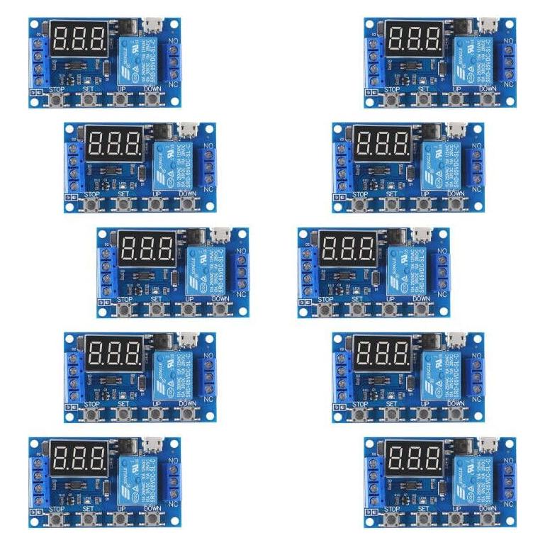 Módulo Relé Temporizador Programable ACEIRMC DC 6-30V 10pcs