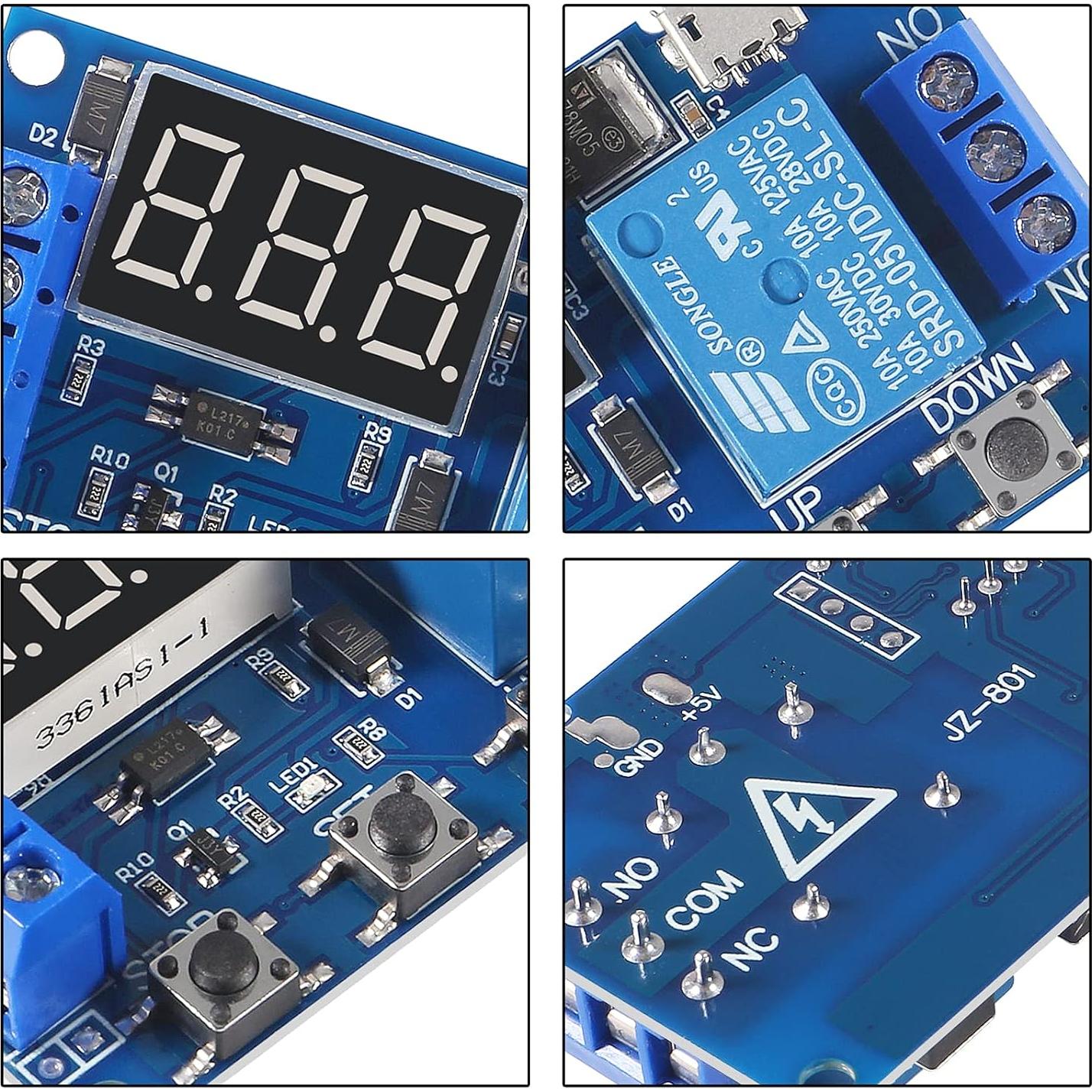 Módulo Relé Temporizador Programable ACEIRMC DC 6-30V 10pcs