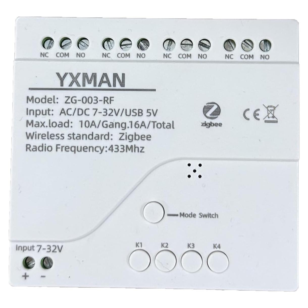 Interruptor Inteligente ZigBee 4 Canales YXMAN, Control por Voz