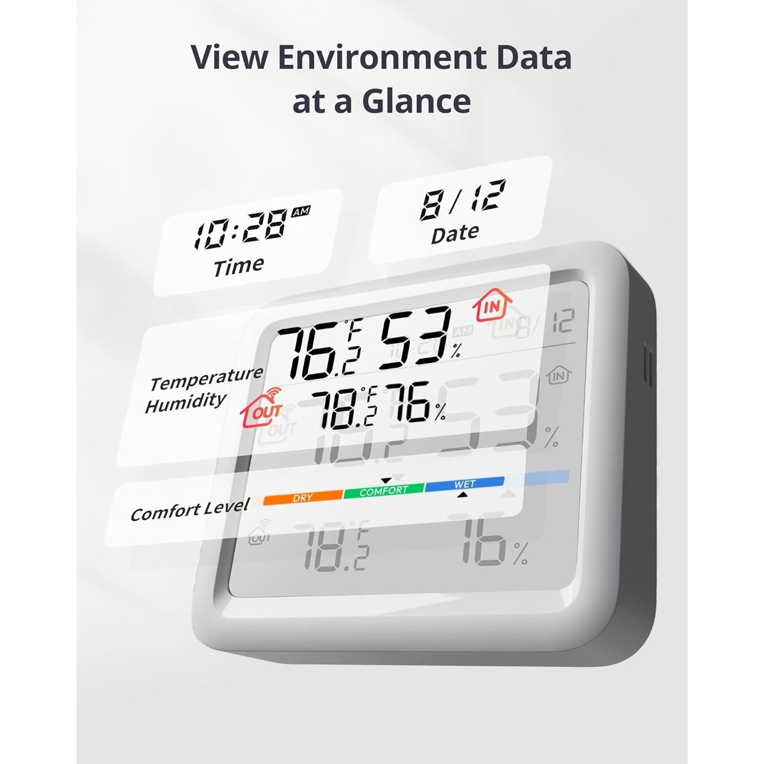 Termómetro y Higrómetro Inalámbrico SwitchBot Pro 3.6"