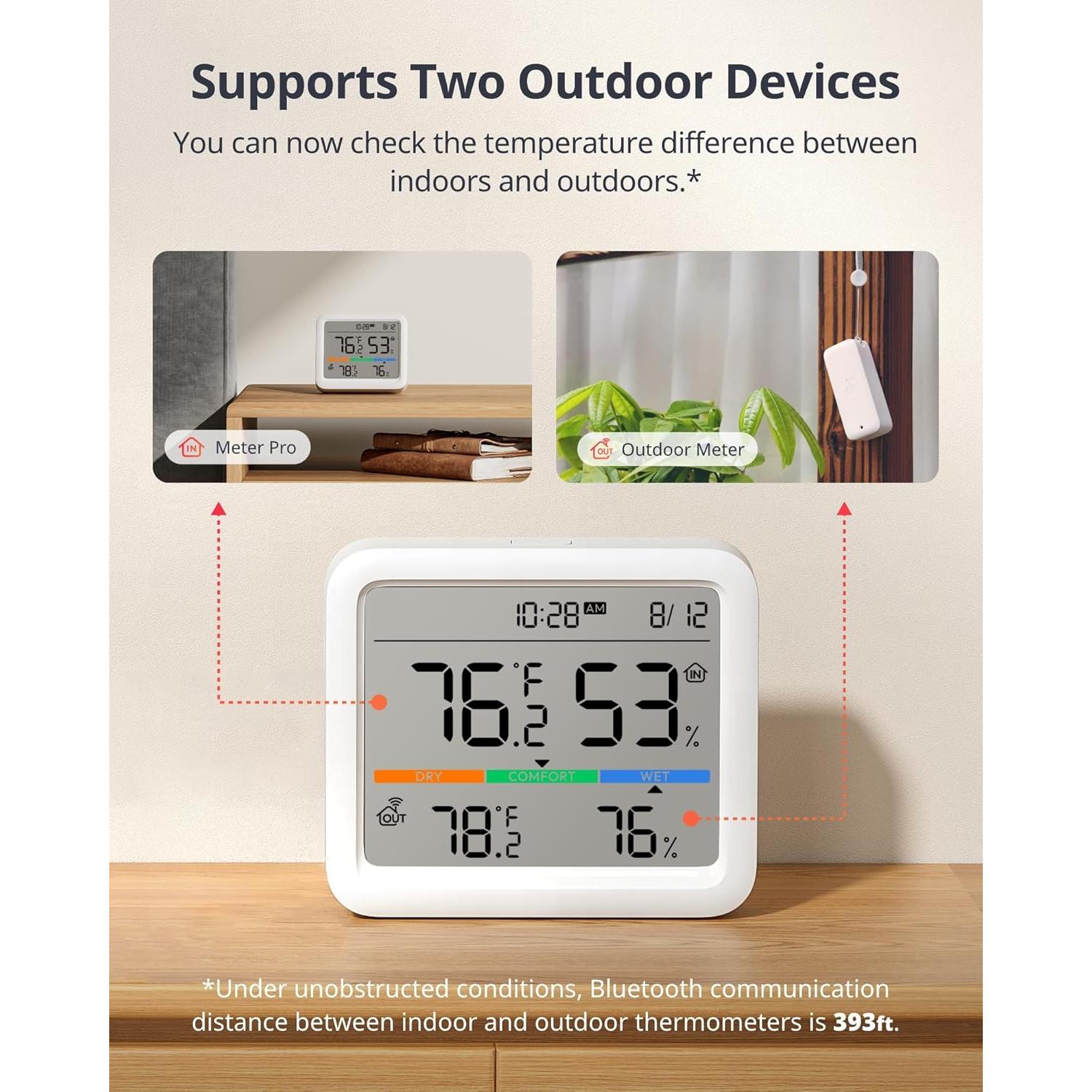 Termómetro y Higrómetro Inalámbrico SwitchBot Pro 3.6"