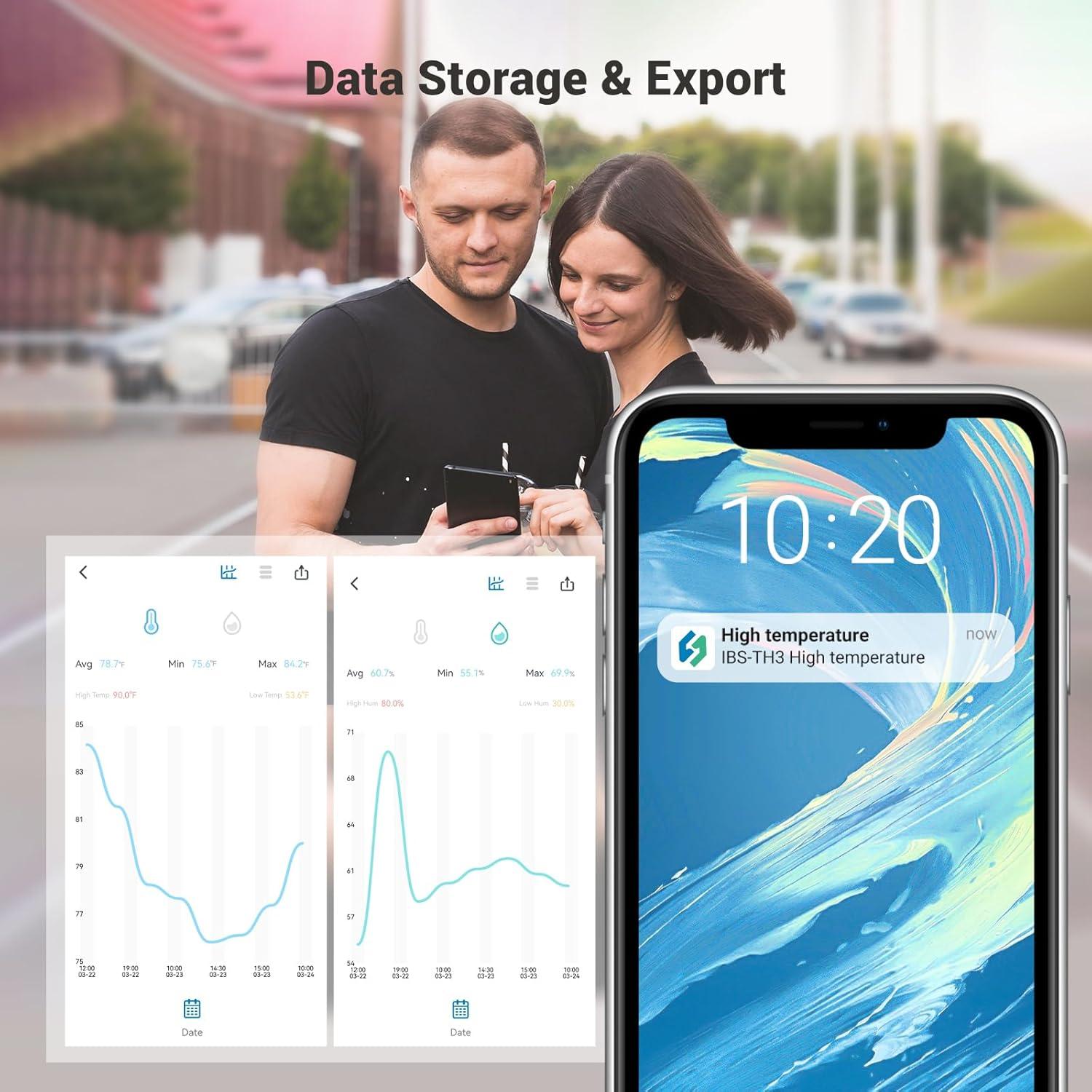 Sensor de Temperatura y Humedad Wi-Fi Inkbird IBS-TH3