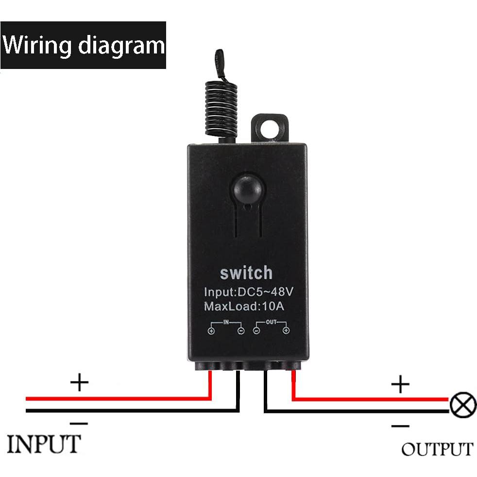 Interruptor Inalámbrico Meskliu 12V 10A Control Remoto 100m