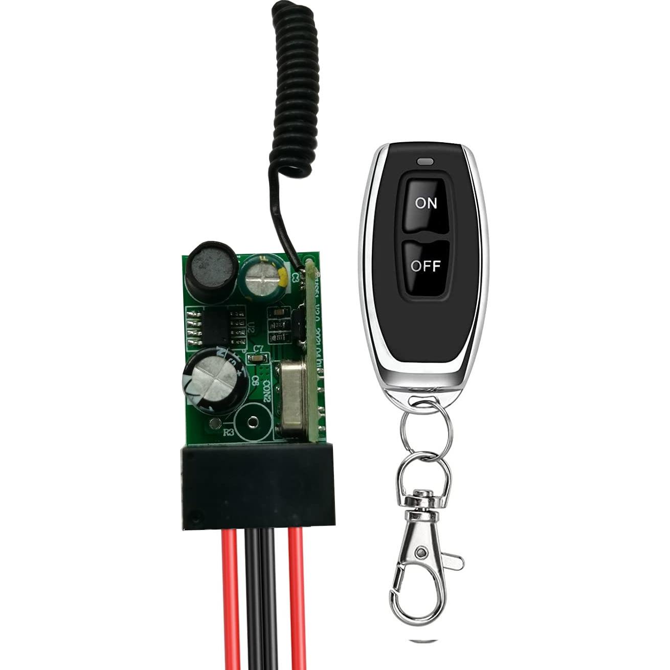 Interruptor Inalámbrico Meskliu 12V 10A Control Remoto 100m