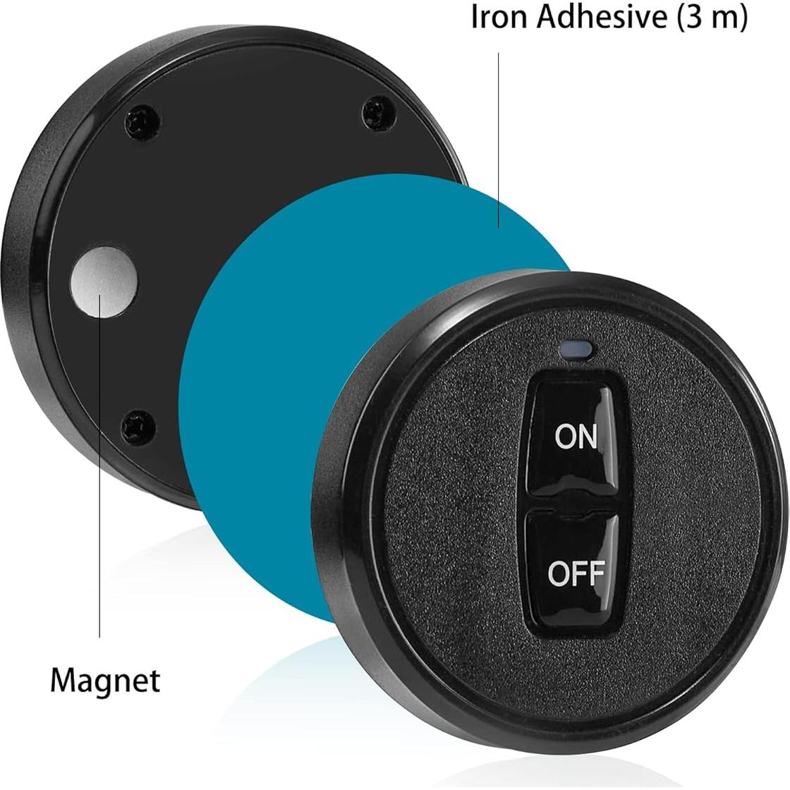 Interruptor Inalámbrico Meskliu 12V 10A Control Remoto 100m