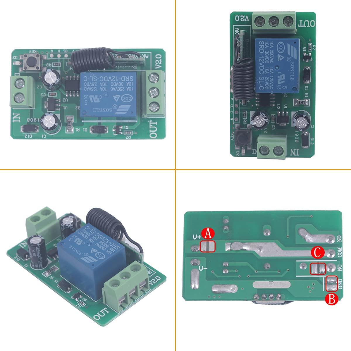 Interruptor Inalámbrico DC 12V 10A Mangood Control Remoto
