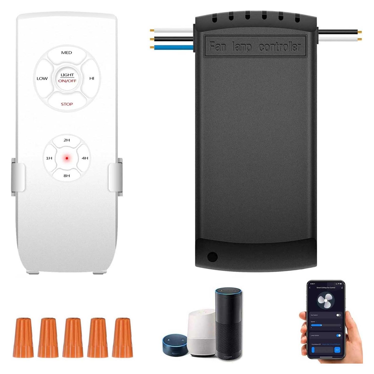 Control Remoto WiFi para Ventilador de Techo Aubric - Compatible con Alexa y Google