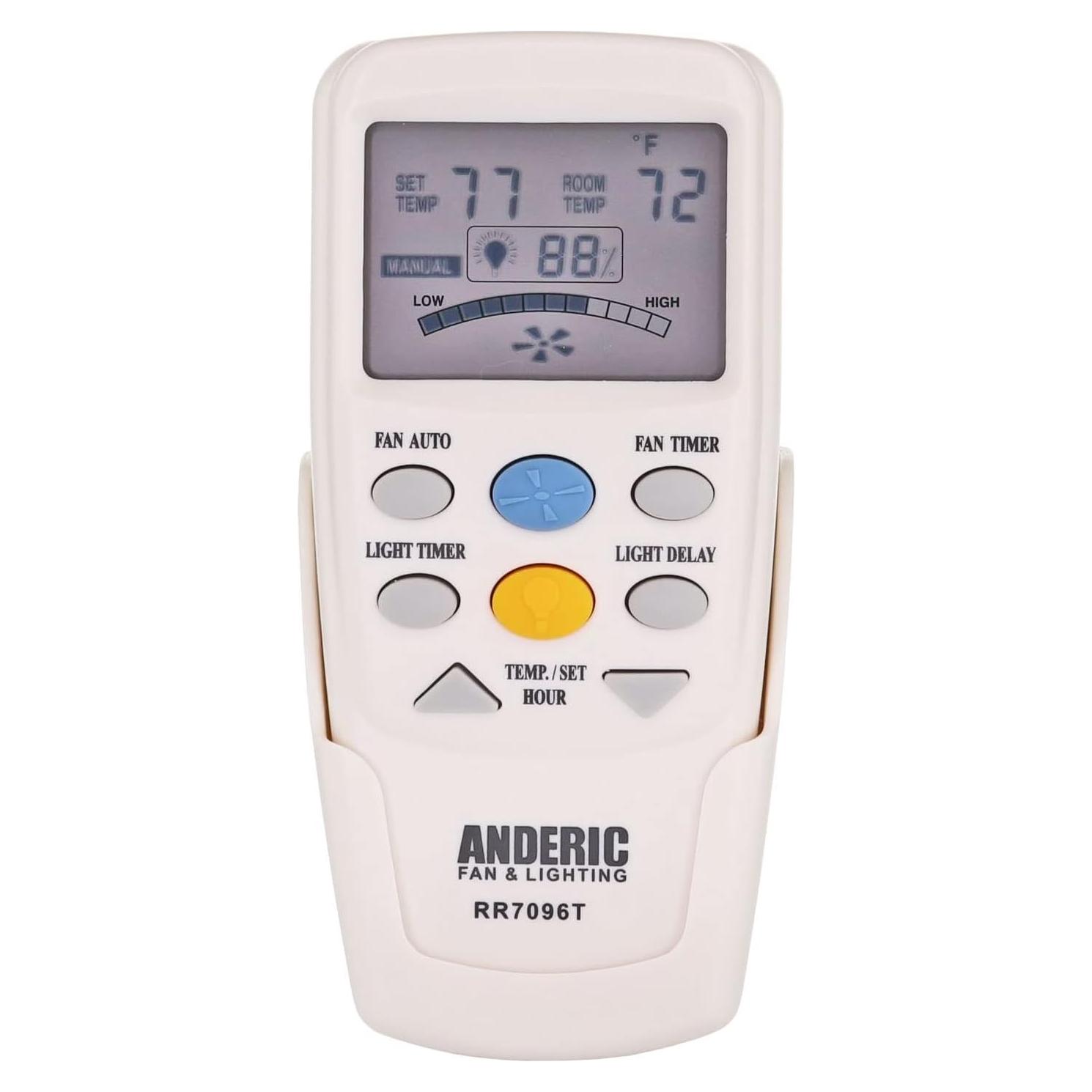 Control Remoto Termostático Anderic RR7096T para Ventiladores de Techo
