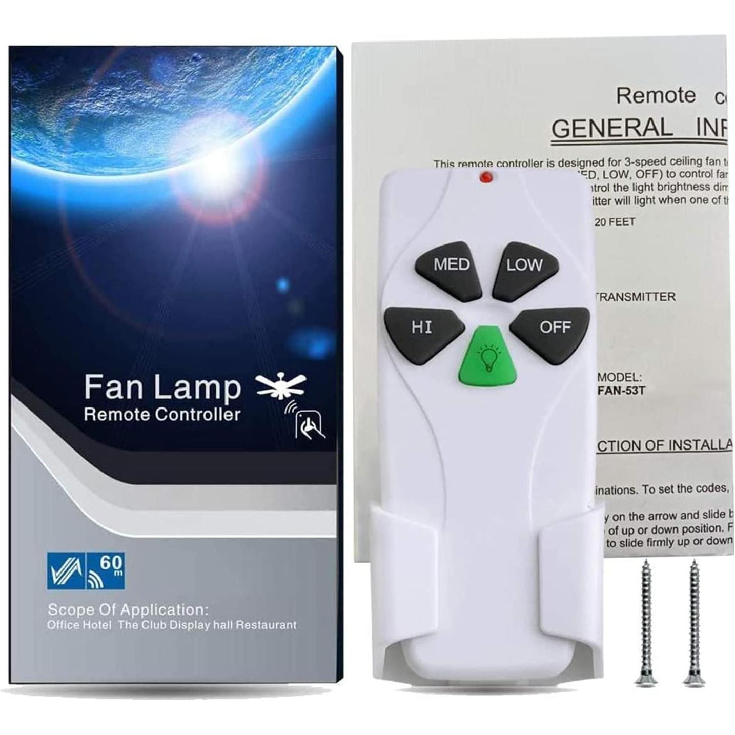 Control Remoto FAN-53T para Ventilador de Techo Breeze Bay