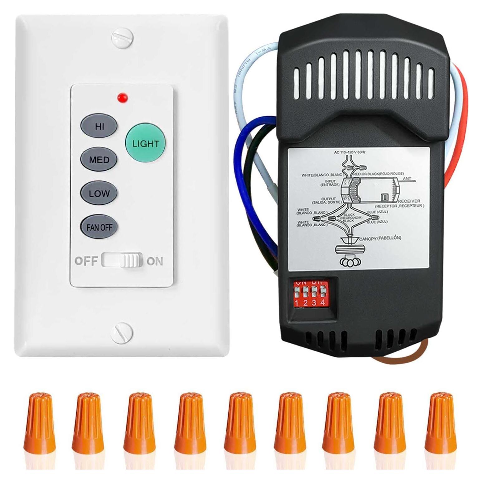 Kit Control Remoto Ventilador Techo Aubric UC9050T-R28 3 Velocidades