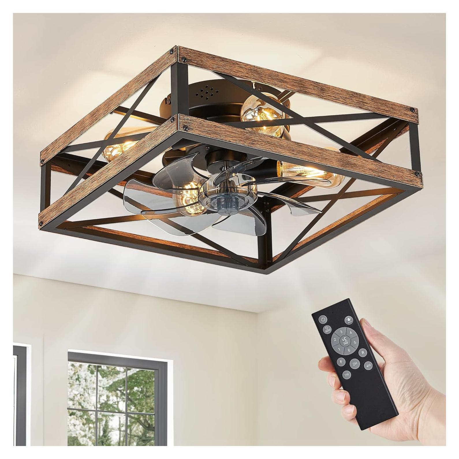 Ventilador de Techo LEDIARY 16" con Luz y Control Remoto