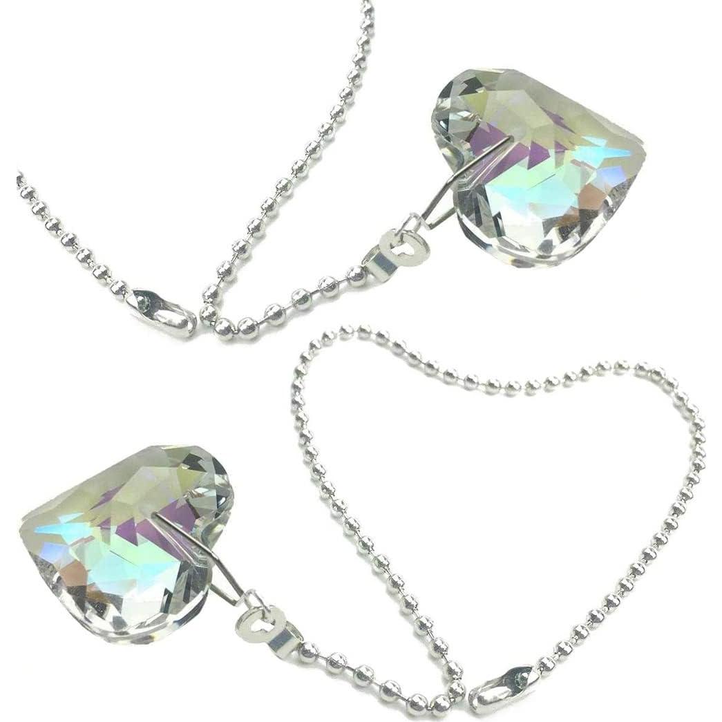 Cadenas de Extensión para Ventilador de Techo Hyamass - 2 Piezas con Colgante de Cristal