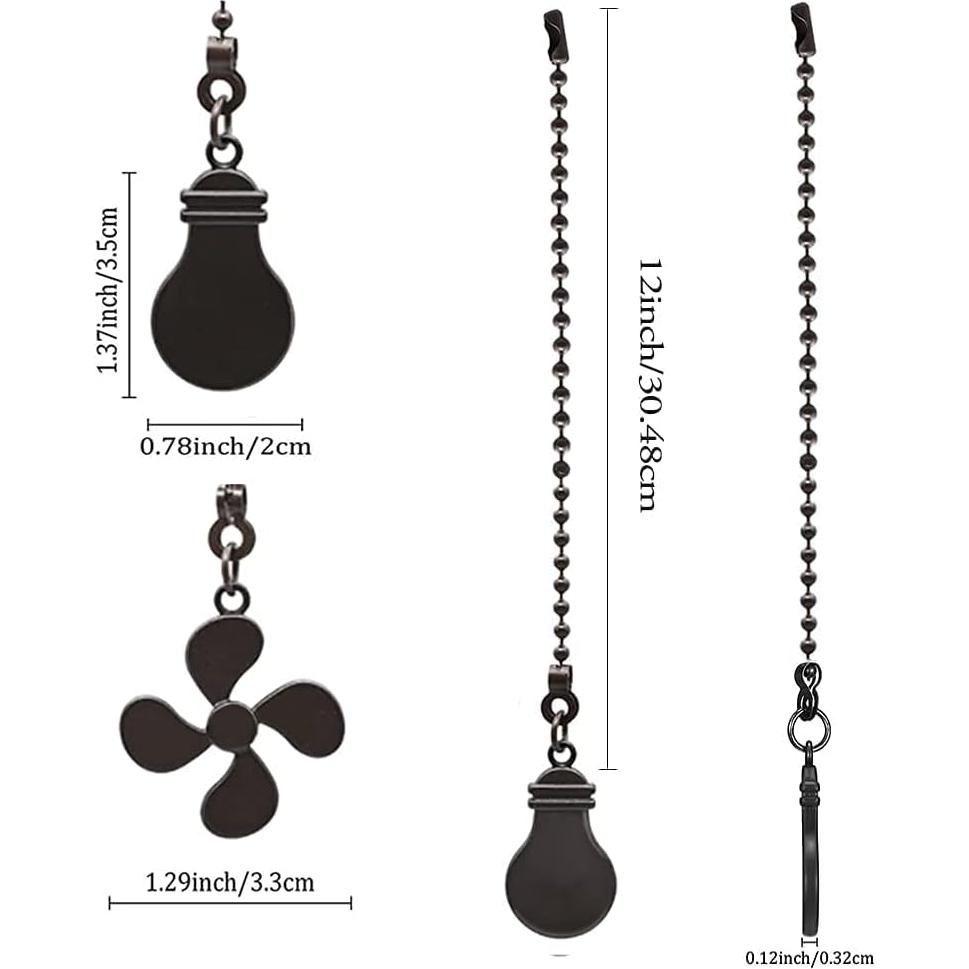 Juego de Extensores de Cadena para Ventilador de Techo Akahttbn 30.48 cm